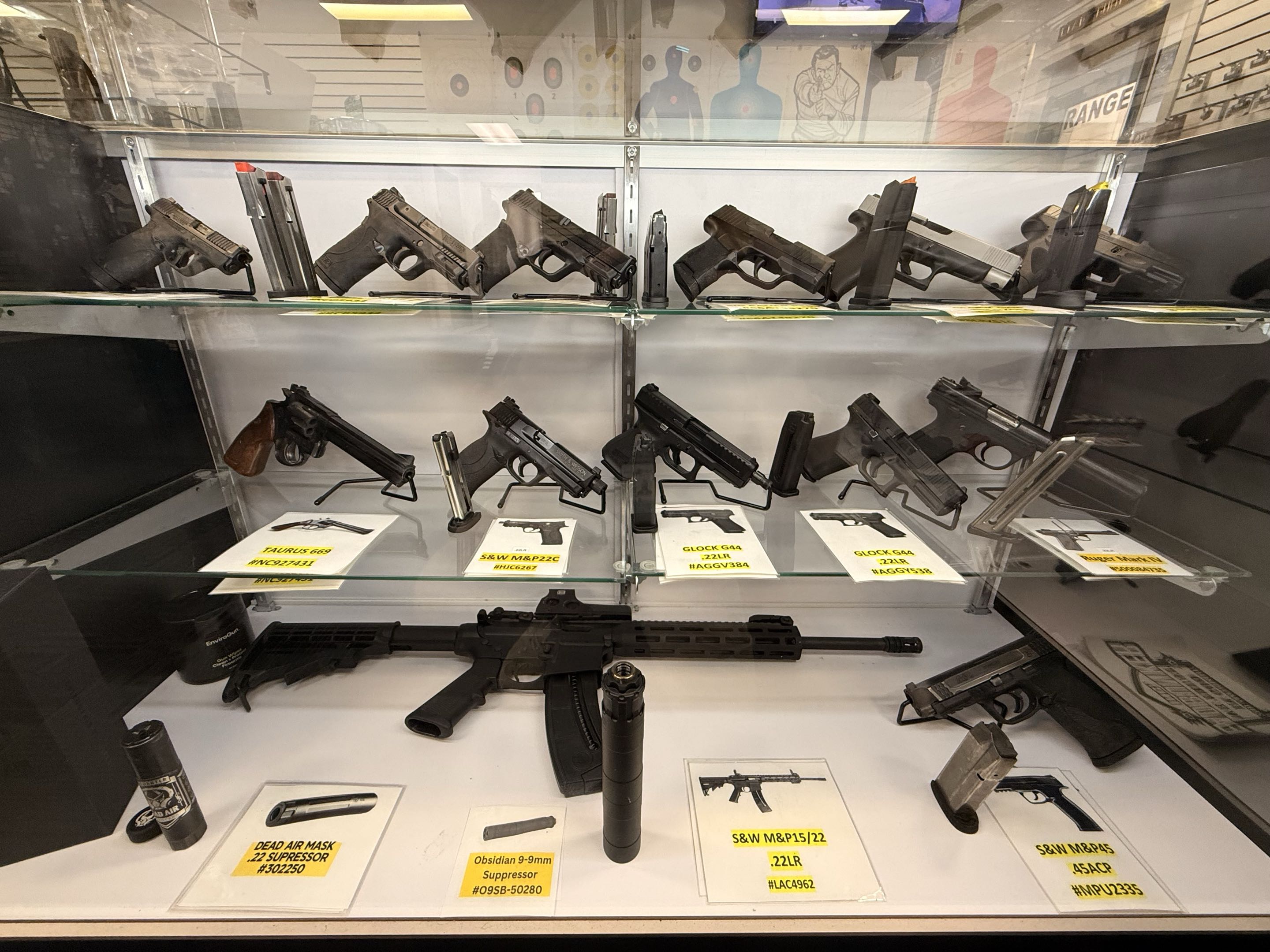 Lead Bunker rental firearms showcase